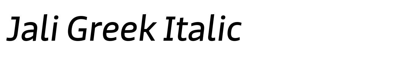 Jali Greek Italic
